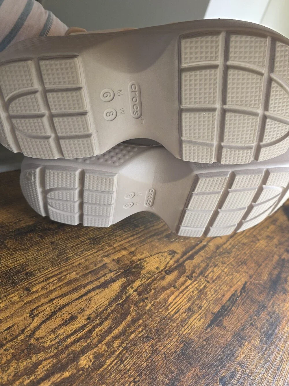 CROCS Cream Platform Sandals